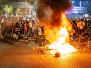 من المظاهرات ضد حكومة نتنياهو- صورة توضيحية- المصدر: ويكيميديا