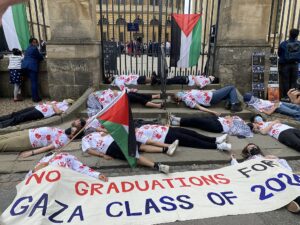 من الاحتجاجات في جامعة أكسفورد ضد الحرب في غزة، الصورة: ويكيمدييا