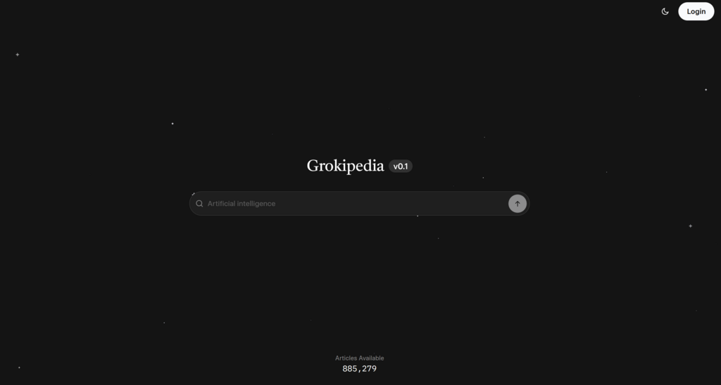 1024px Grokipedia homepage