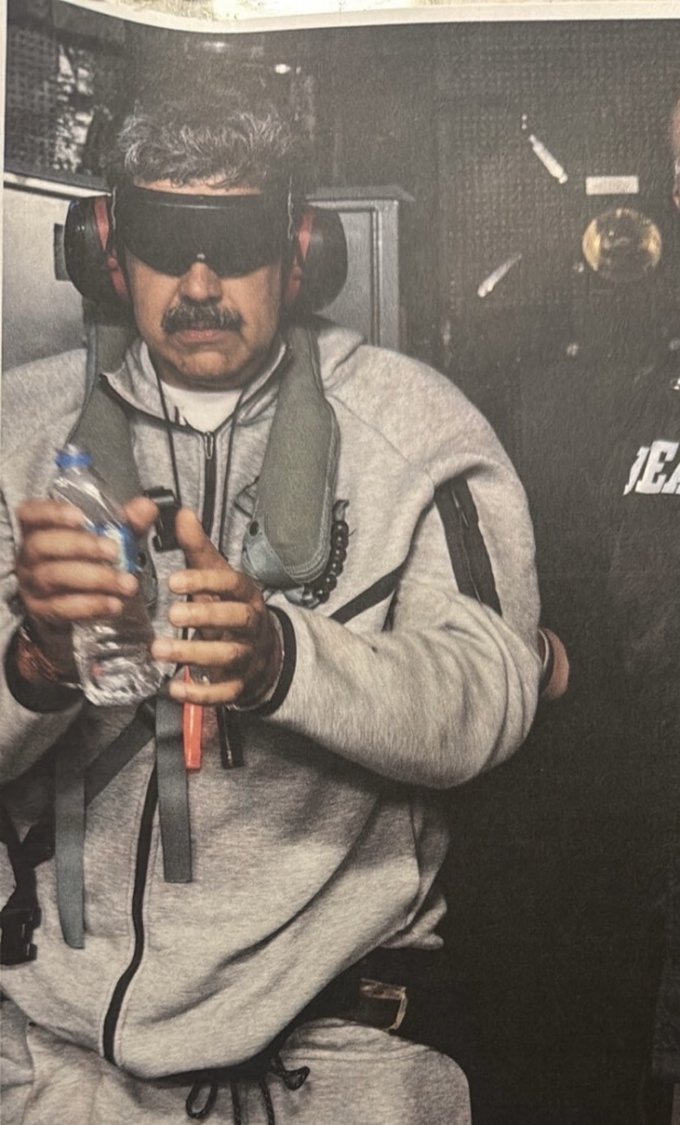 President Nicolas Maduro on board the USS Iwo Jima cropped