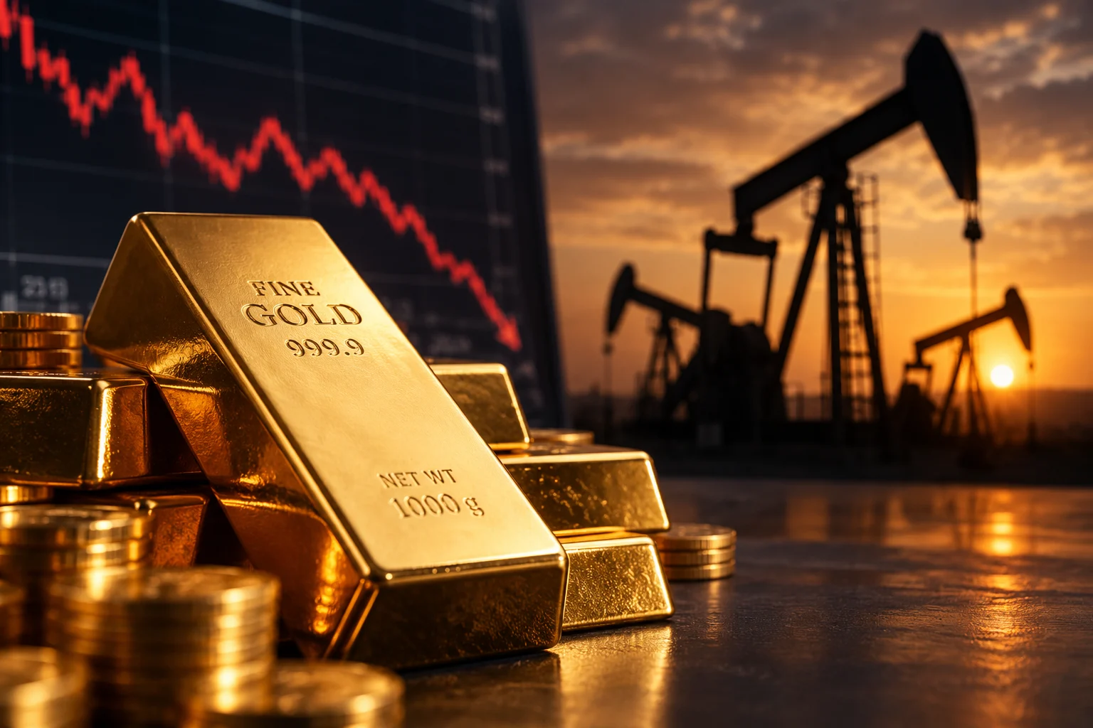 الذهب يتجه لأكبر خسارة أسبوعية منذ يونيو وسط ارتفاع أسعار النفط