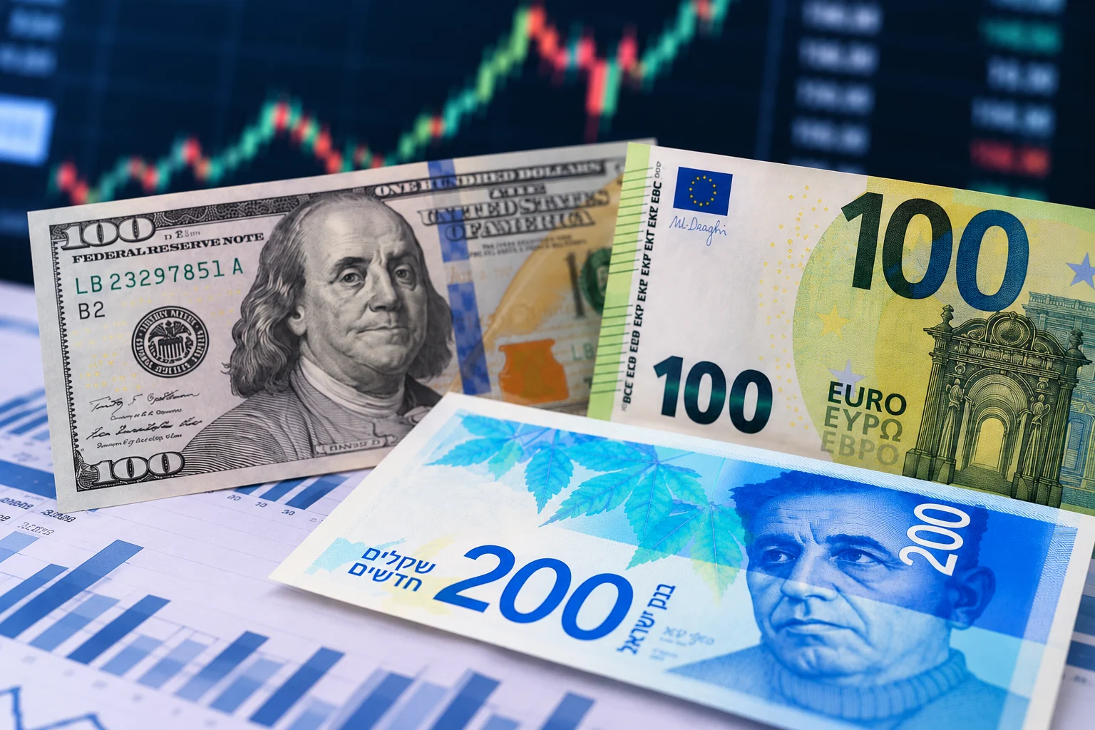 الدولار يرتفع إلى 3.10 شيكل واليورو يتجاوز 3.48 شيكل