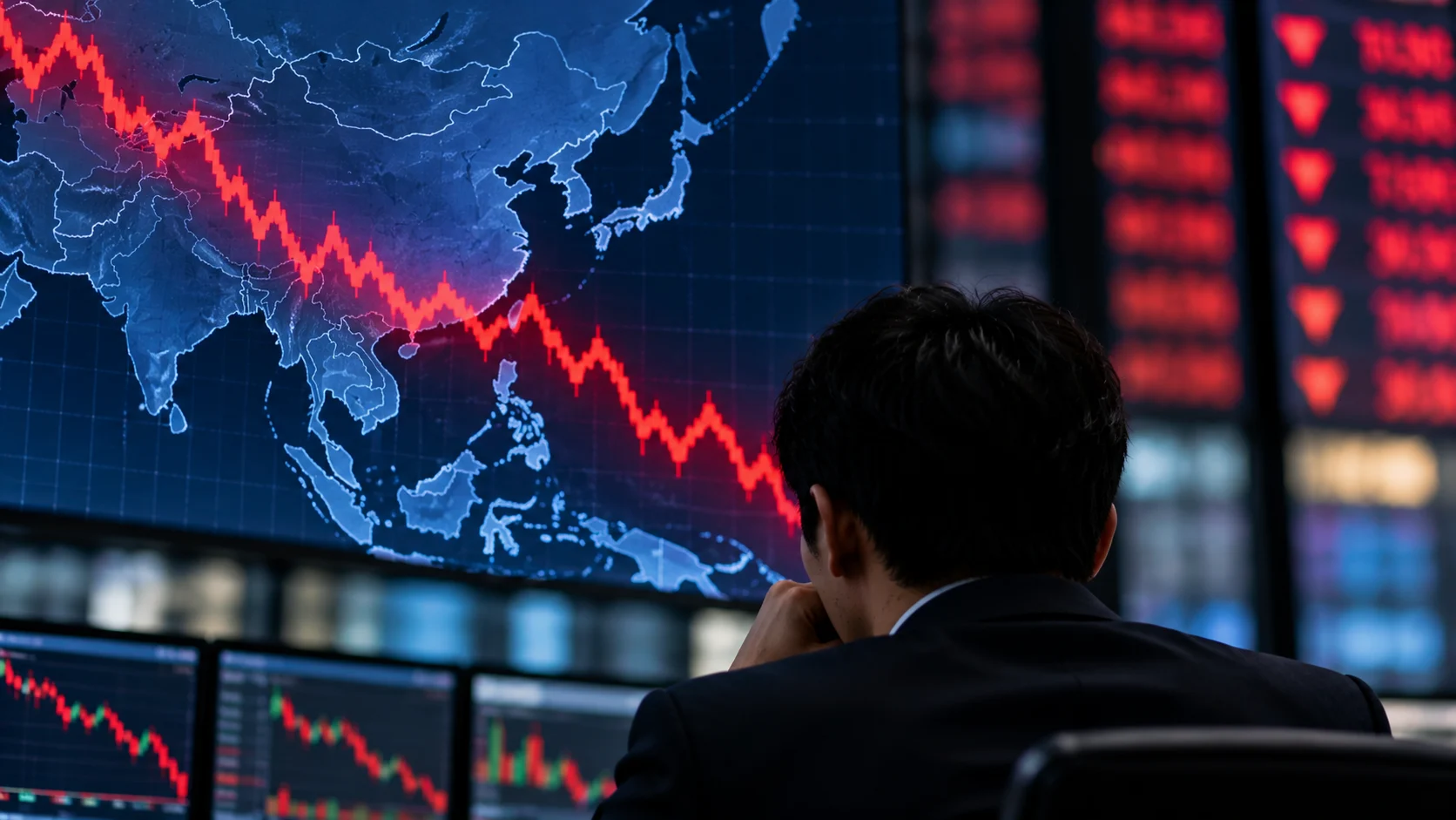 بورصات آسيا تواصل هبوطها الحاد.. سيول تخسر 7.6% وطوكيو 4.8%