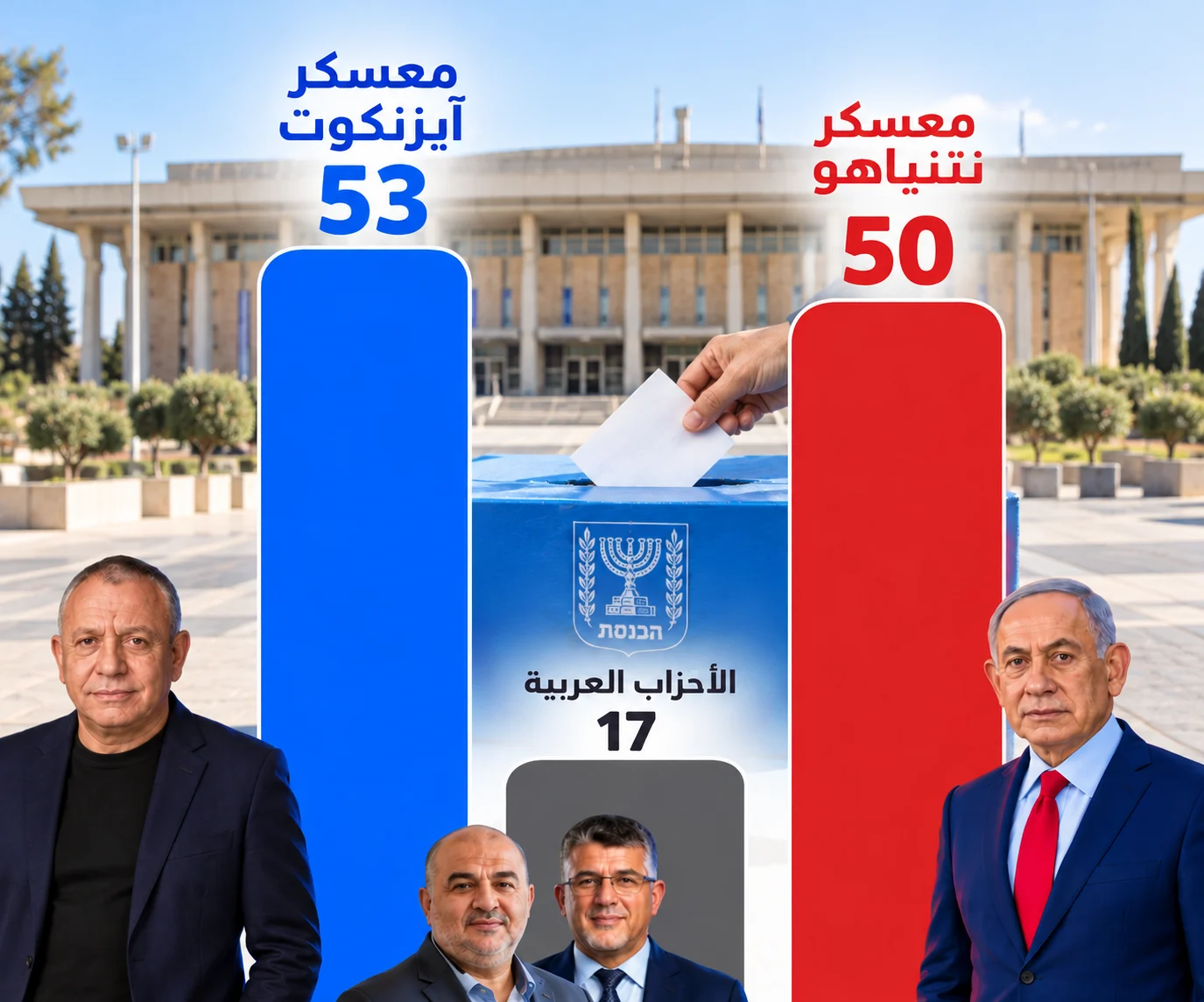 بحسب استطلاعات قنوات التلفزيون: انجاز تاريخي للأحزاب العربية